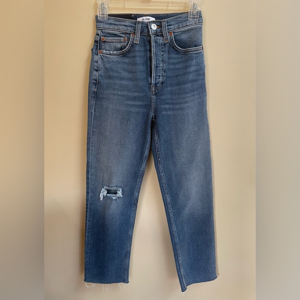 Re/Done ULTRA HIGH RISE STOVE PIPE Woman’s Jeans size 24